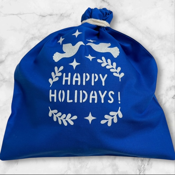 Christmas Holiday Cotton Linen Bread Bag, Sourdough Gift Bag for Gifting Bread - Picture 4 of 5